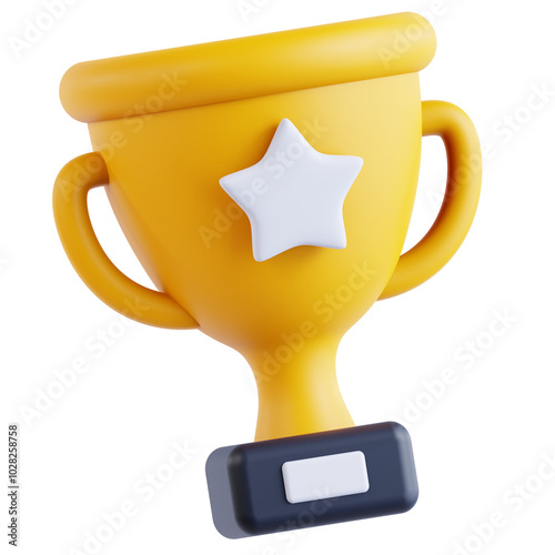 Obraz na plátně trophy in 3d render for graphic asset web presentation or other