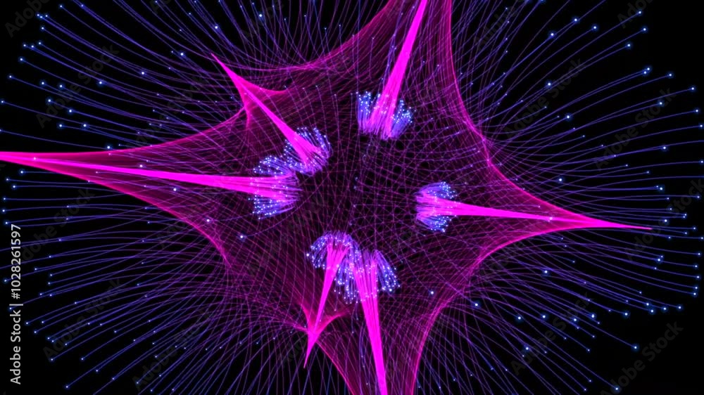 Animation video abstract moving on black background