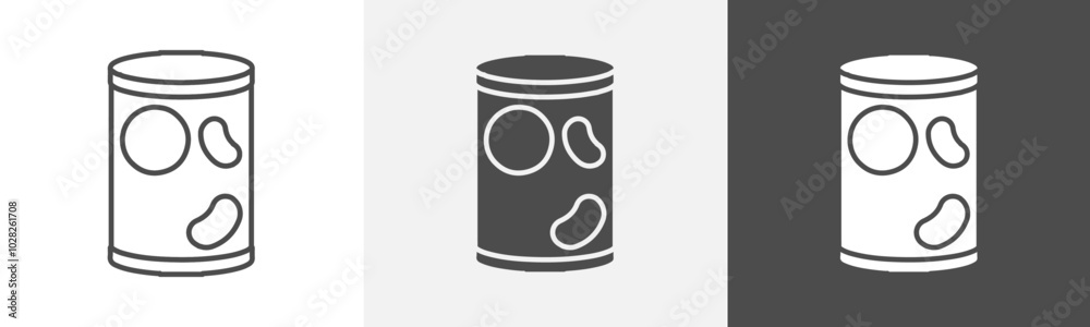 tin can icon Flat design on isolated background tin can icon Flat design on isolated background