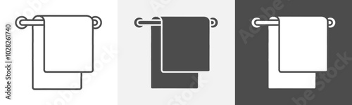 towel icon Flat design on isolated background