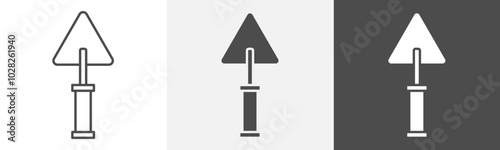 trowel icon Flat design on isolated background