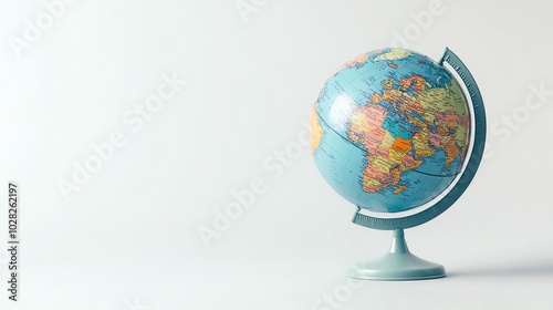 A globe showing the continents of the world.