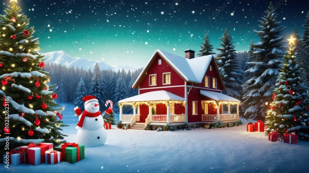 Fototapeta premium Christmas background ipad