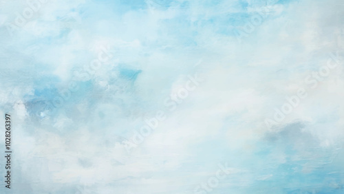 blue sky with clouds. Light sky blue shades watercolor background, Hand painted abstract soft sky blue watercolor sky and clouds.