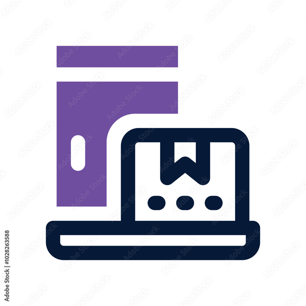 delivery door icon. vector dual tone icon for your website, mobile, presentation, and logo design. delivery door icon. vector dual tone icon for your website, mobile, presentation, and logo design.