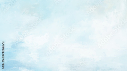 blue sky with clouds. Light sky blue shades watercolor background, Hand painted abstract soft sky blue watercolor sky and clouds.