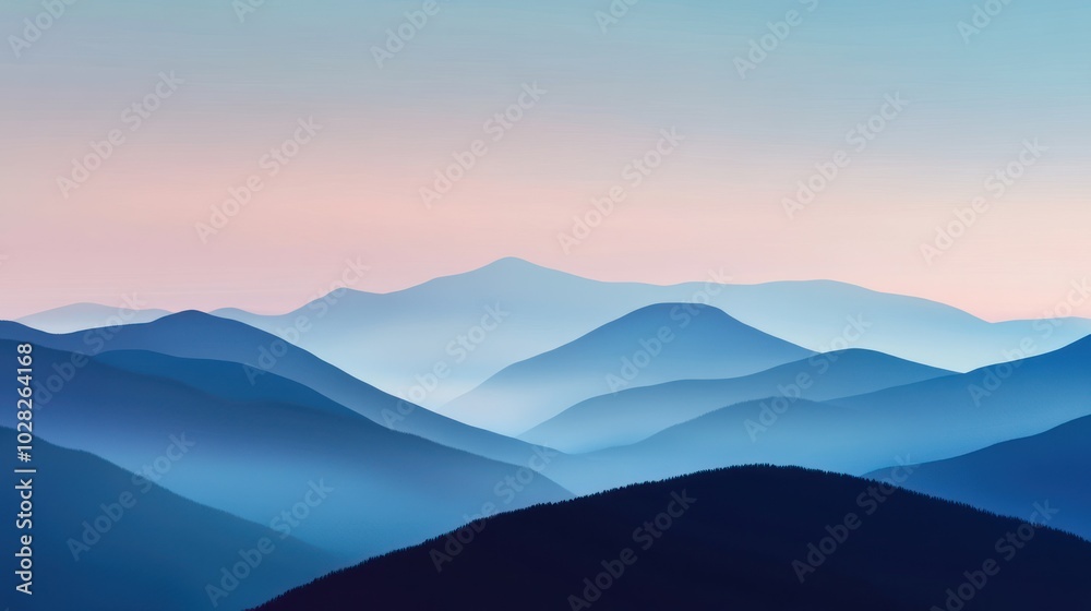 Fototapeta premium Serene Mountain Landscape