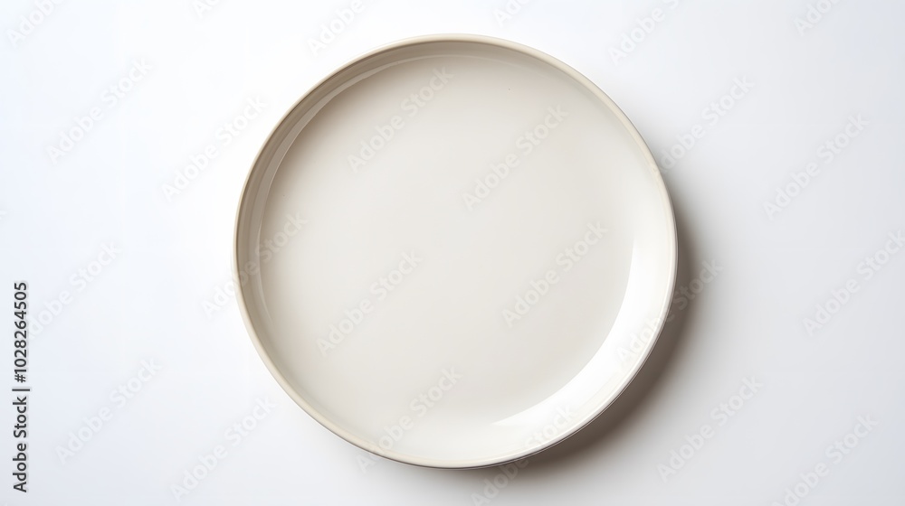 Empty ceramic round plate isolated on white background. Empty ceramic round plate isolated on white background.