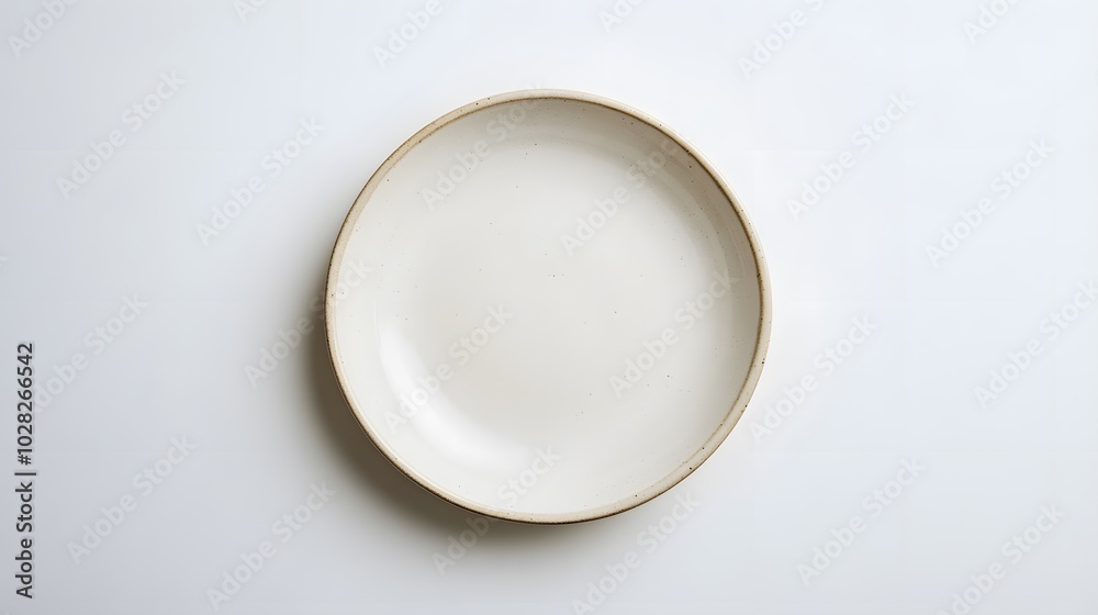 Empty ceramic round plate isolated on white background. Empty ceramic round plate isolated on white background.