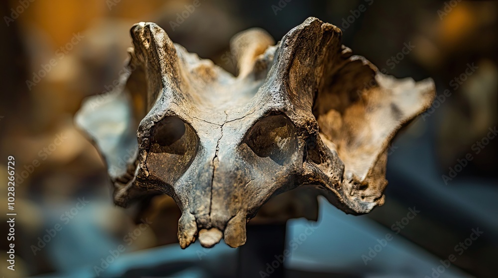 Fossilized Skull of an Extinct Animal Fossilized Skull of an Extinct Animal