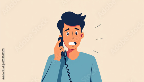 Man stressed at work