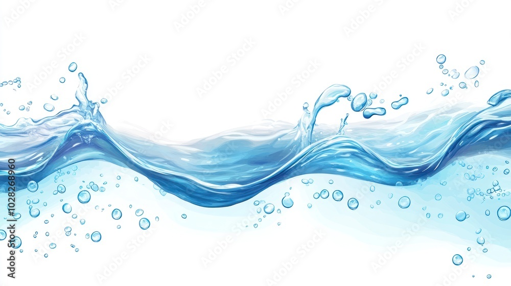 Water Splash with Bubbles Water Splash with Bubbles