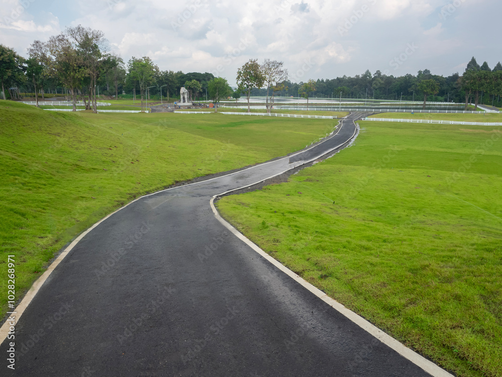 A beautiful public park 120 rai for exercising at Chiang Mai province Thailand. A beautiful public park 120 rai for exercising at Chiang Mai province Thailand.