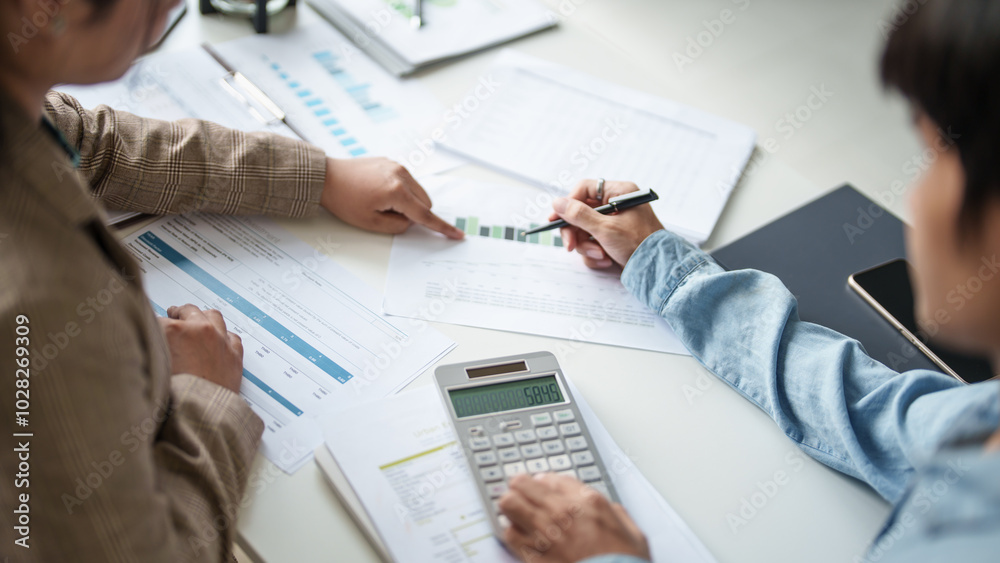 business man Auditor or internal revenue service staff checking annual financial statements company Audit  Accounting tax.