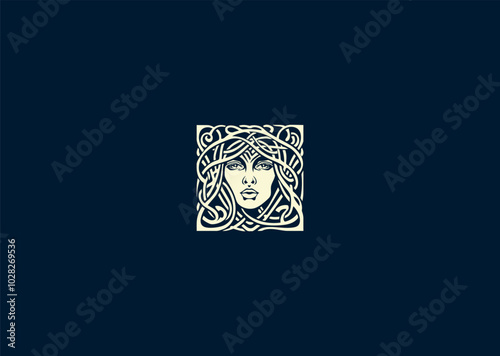 Vector illustration of Goddess Logo Design