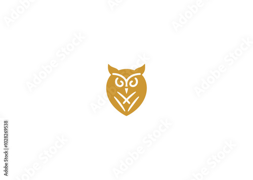 Vector illustration of Luxury Owl Logo Design photo