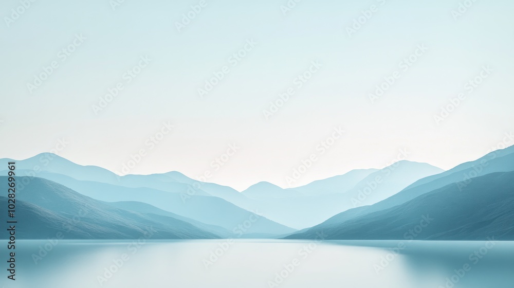 Serene Mountain Lake Landscape Serene Mountain Lake Landscape