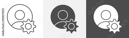 user setting icon Isolated vector art