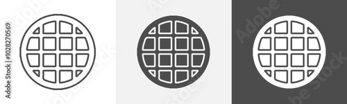 waffle icon Isolated vector art