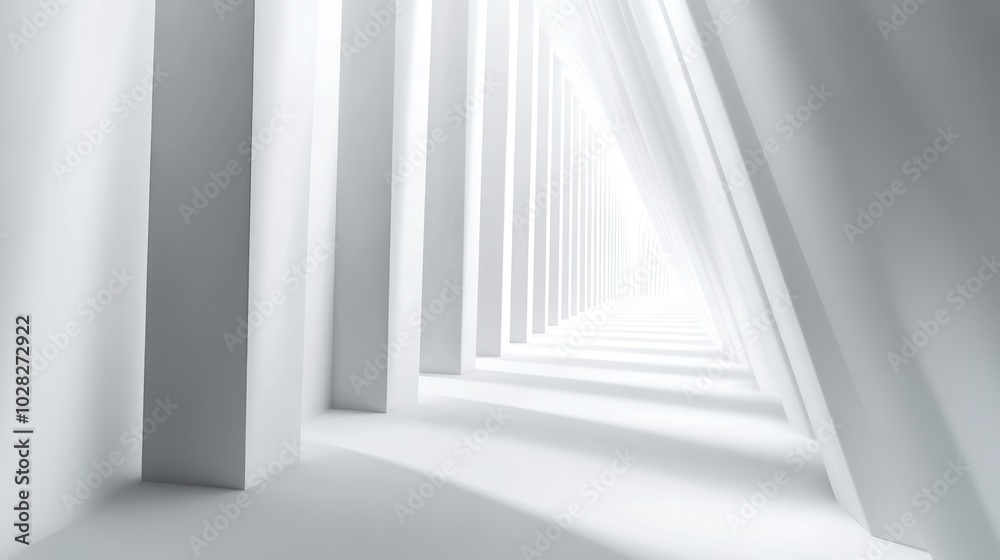 Abstract white corridor Abstract white corridor