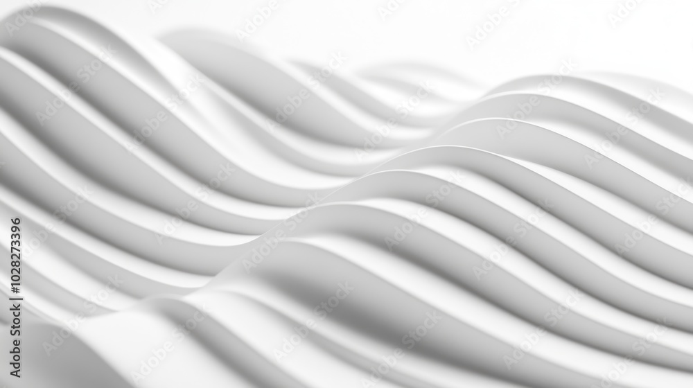 Obraz premium Abstract White Wave Pattern