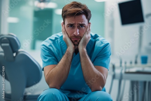 Frustrated Dentist Medical Doctor Mistake, Generative AI