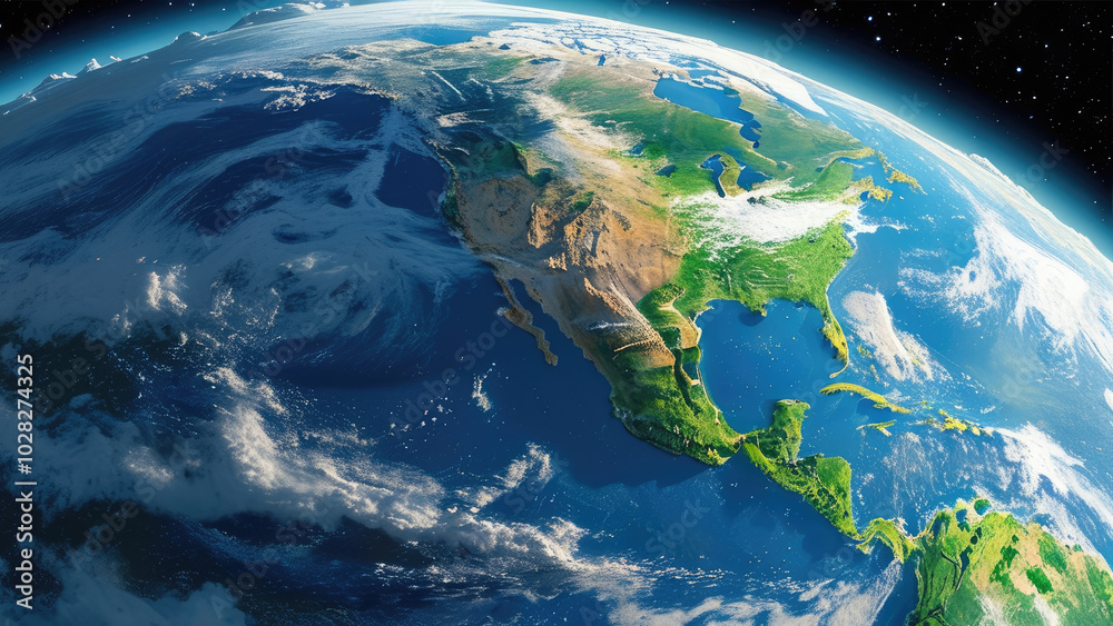 Fototapeta premium Earthrise Over the Moon: A View from Space