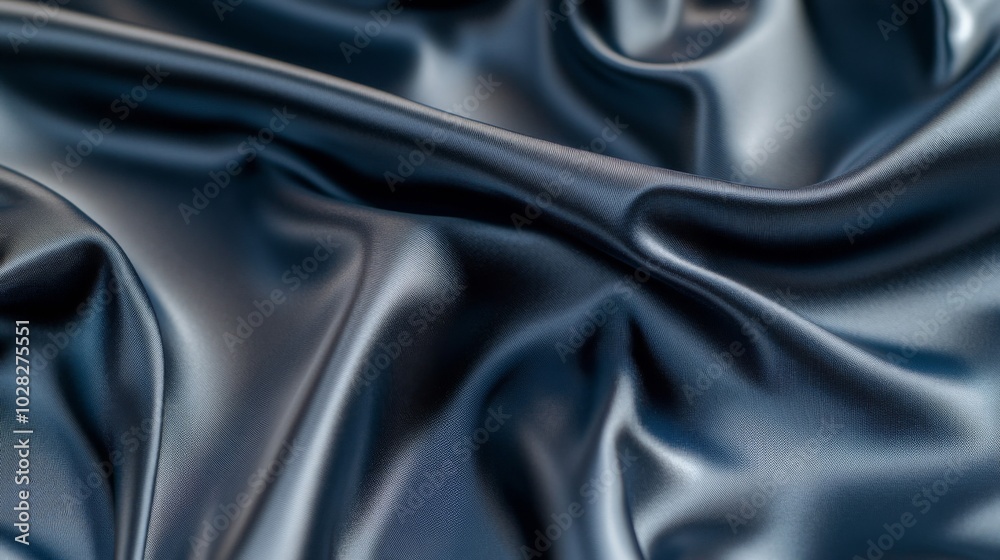 Obraz premium Closeup of Smooth, Gray Fabric Draped in Soft Waves