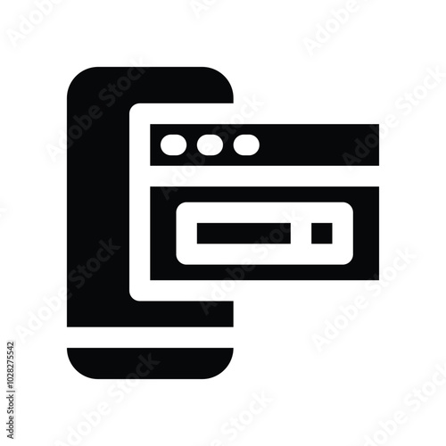 smartphone icon. vector glyph icon for your website, mobile, presentation, and logo design.