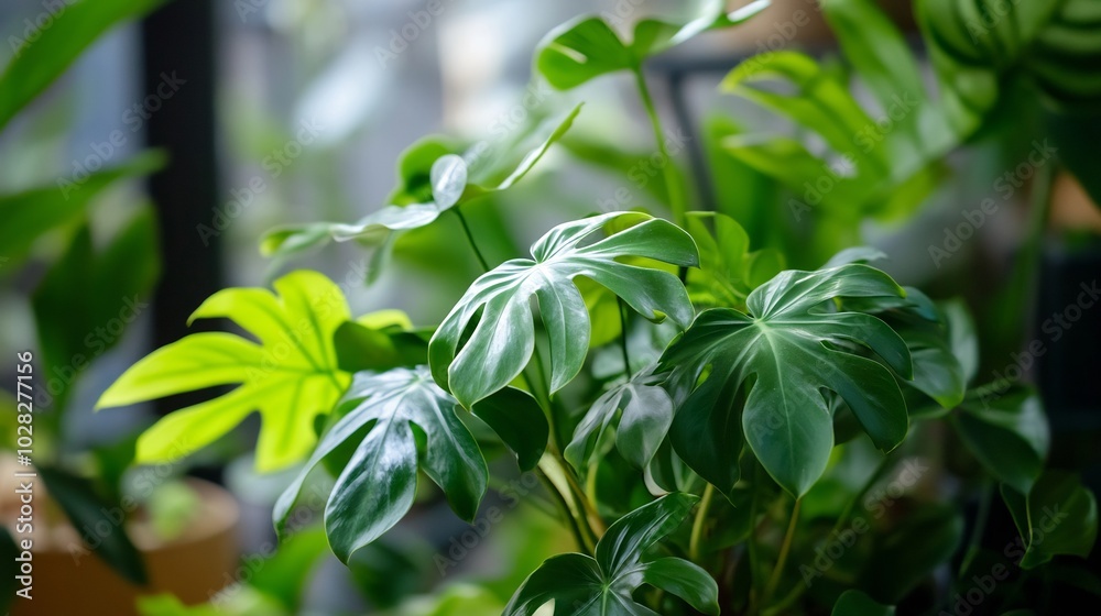 Closeup of Lush Green Leaves Closeup of Lush Green Leaves