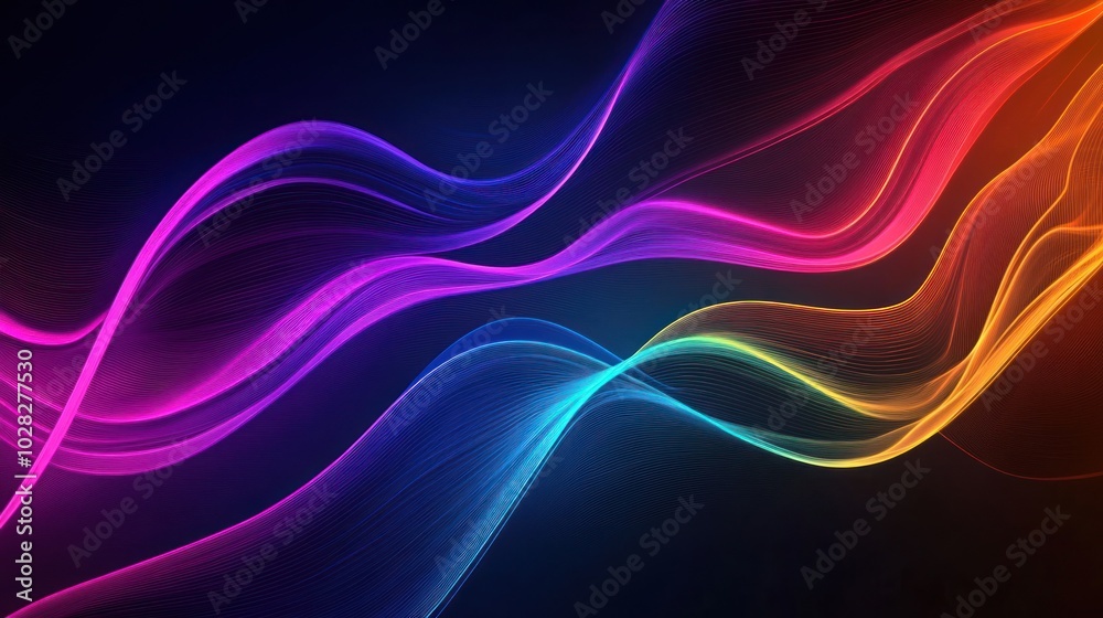 Fototapeta premium Abstract Neon Waves