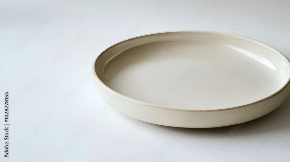 Empty ceramic round plate isolated on white background. Empty ceramic round plate isolated on white background.
