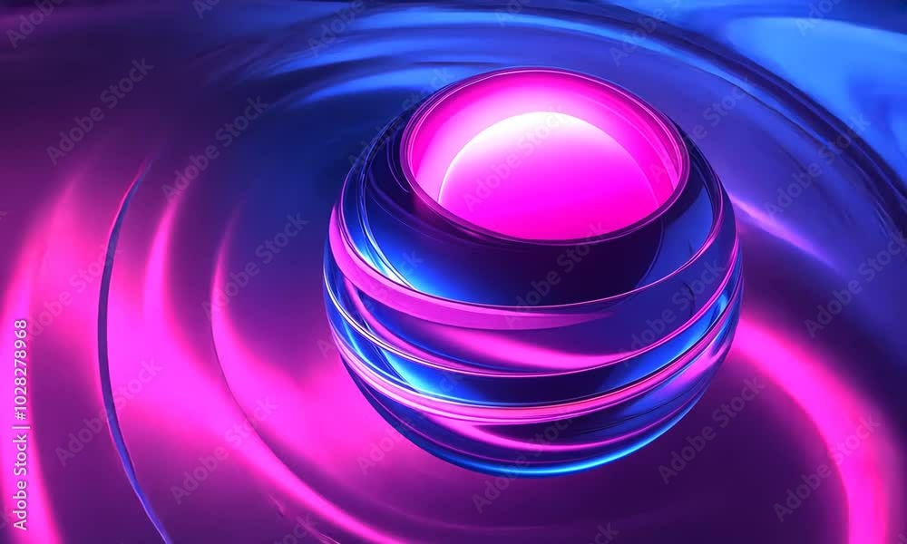 A vibrant, abstract design featuring a glossy sphere amidst flowing waves of color. A vibrant, abstract design featuring a glossy sphere amidst flowing waves of color.