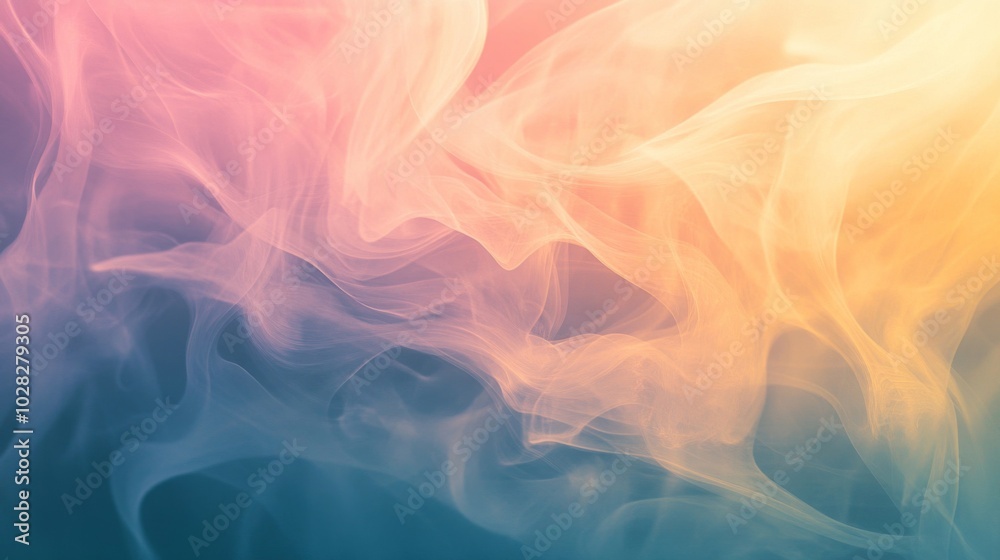 Abstract Swirling Smoke with Pastel Colors