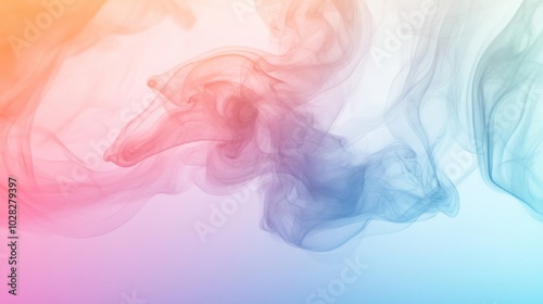 Abstract Swirling Smoke in Vibrant Hues