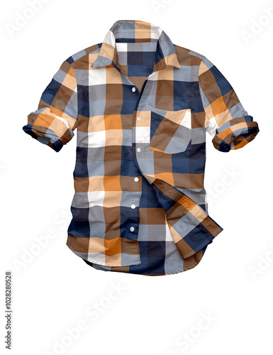 3D illustration check shirt for summer season