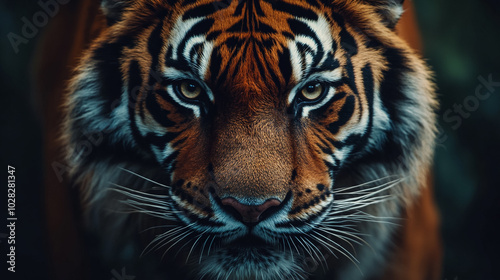 Majestic Bengal Tiger Portrait in the Wild