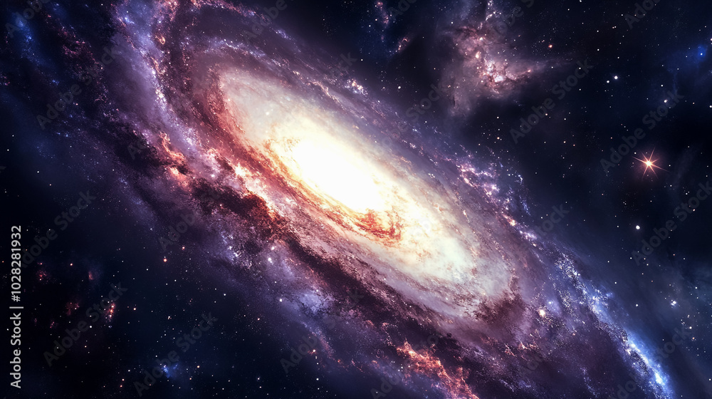 Fototapeta premium Alien Planet and Galaxy in Space