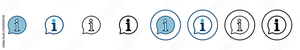 Information icon vector isolated on white background. Info sign. About us Information icon vector isolated on white background. Info sign. About us