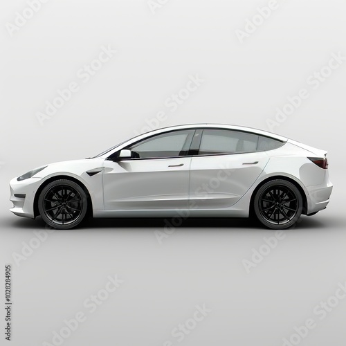 Realistic 3D Model of Passenger Car in Full Body Render