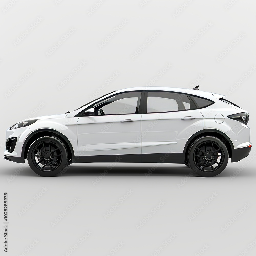 Realistic 3D Model of a Passenger Car Realistic 3D Model of a Passenger Car