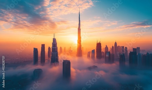 Futuristic Dubai Skyline, Generative AI