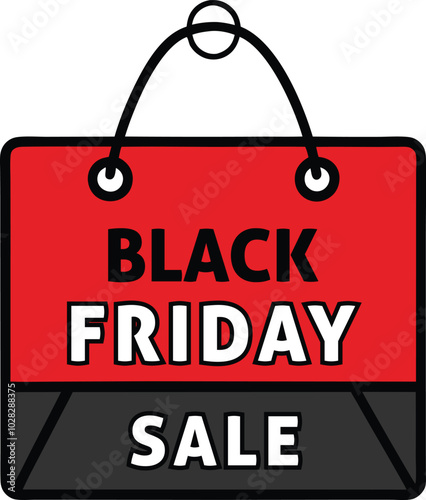 A black friday sale icon cartoon vector
