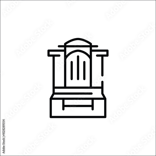  Pipe organ icon. Simple pipe organ icon for social media, app, and web design. Vector illustration