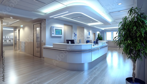 Elegant entrance of a modern healthcare facility displayed.
