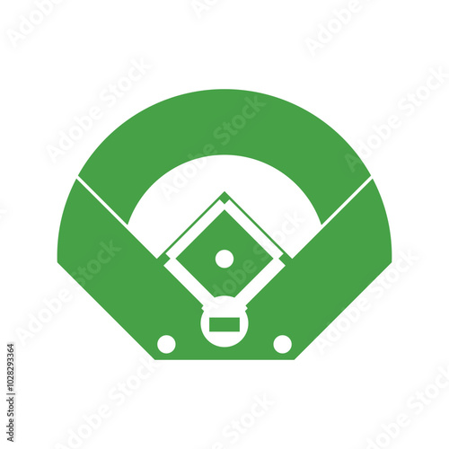 Photography Baseball field icon design
