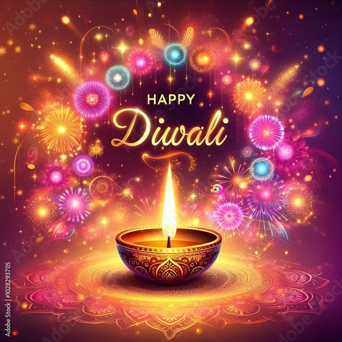 diwali festival background with lamp, happy diwali poster design, diwali post
