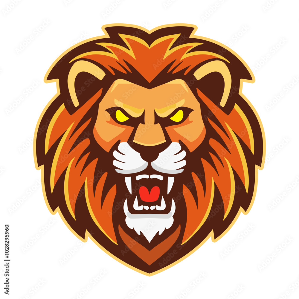 Fototapeta premium Lion Roar Mascot Logo Illustration