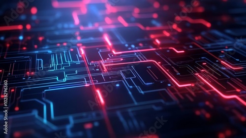 Wallpaper Mural Blockchain integration, digital assets, neon circuits, dark tones Torontodigital.ca