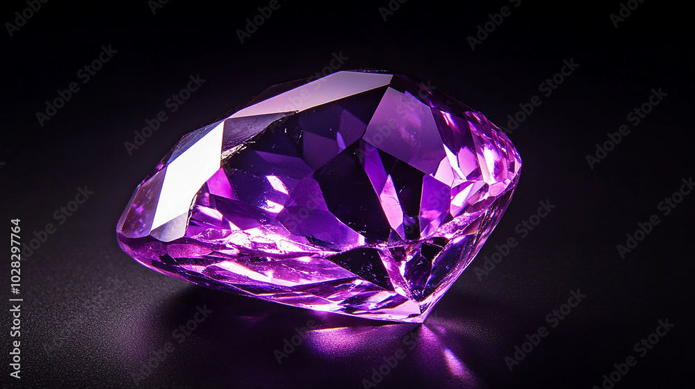 Elegant amethyst with perfect clarity glowing Elegant amethyst with perfect clarity glowing